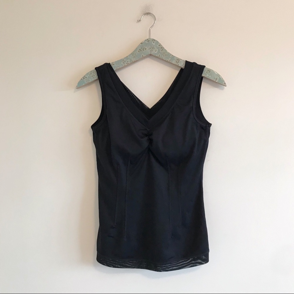 Zella | Black V-neck Mesh Exercise Tank